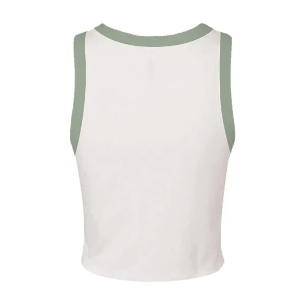 High Neck Rib Tank with Contrast Trim