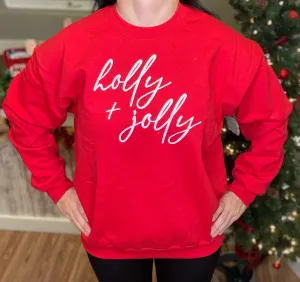 Holly & Jolly Graphic Christmas Sweatshirt