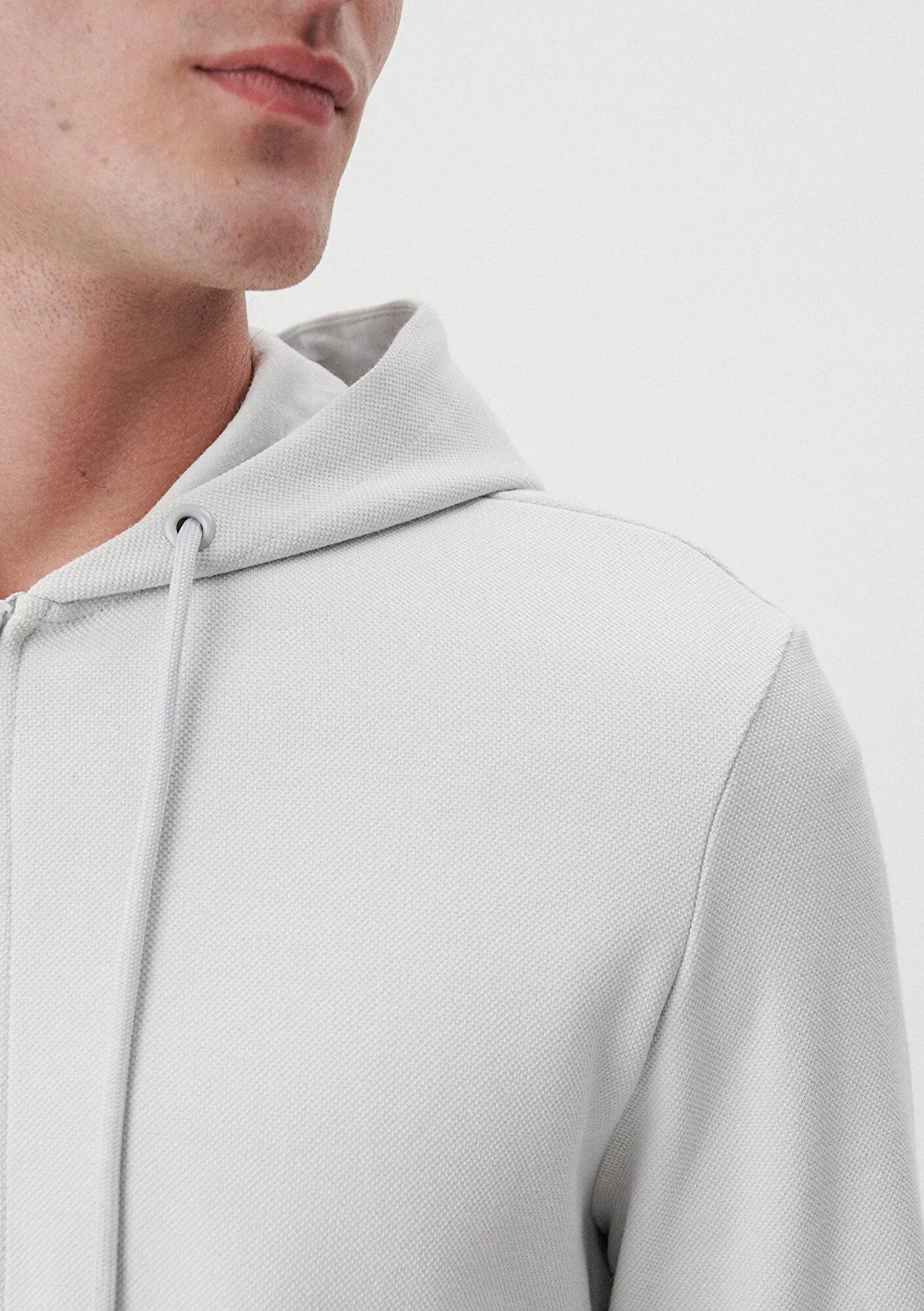 Hooded Zip Up Grey Sweatshirt