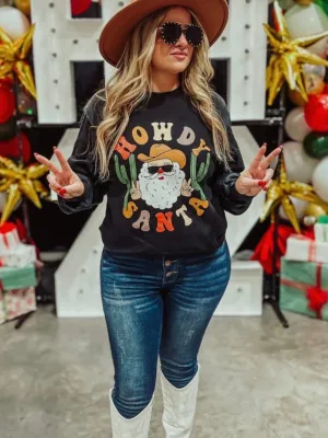 Howdy Santa Sweatshirt: Charcoal
