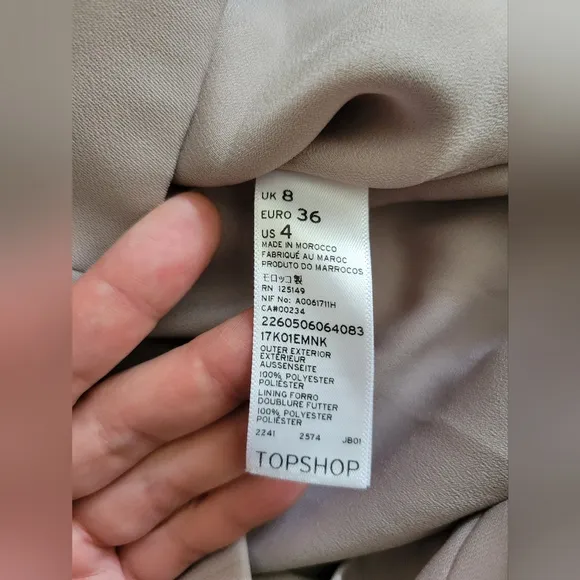 ✨️HP✨️Topshop | Women's Light Gray Chic Moto Style Blazer Jacket (SIZE 4)