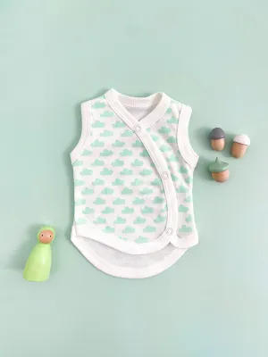 Incubator Vest, Mint Cloud, Premium 100% Organic Cotton