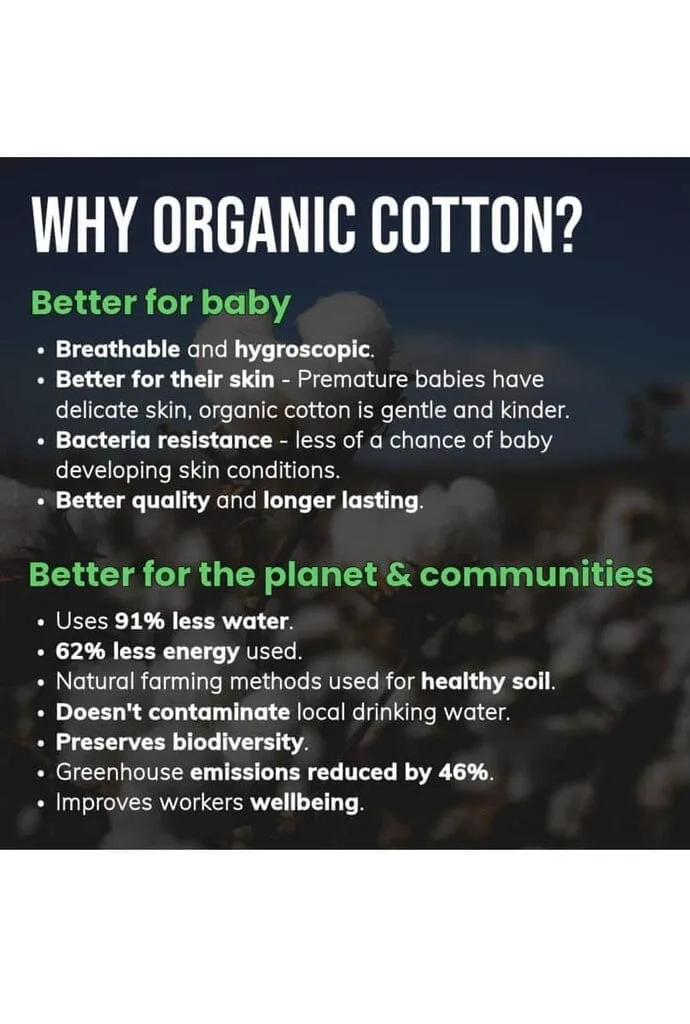 Incubator Vest, White , Premium 100% Organic Cotton