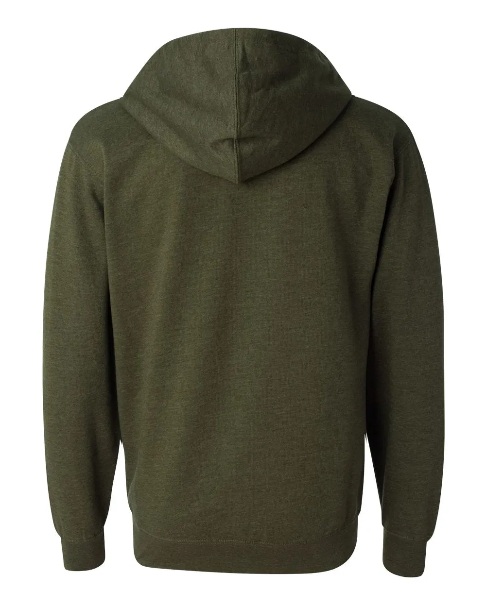Independent Trading Co. Midweight Full Zip Hooded Sweatshirt Army Heather