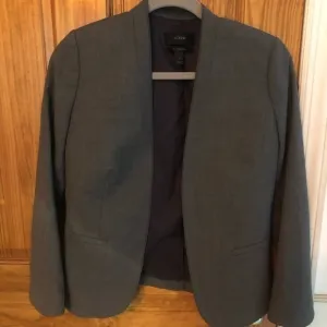 J. Crew Bi-Stretch Blazer in Gray Wool