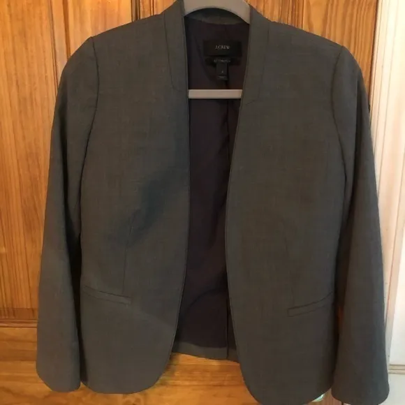 J. Crew Bi-Stretch Blazer in Gray Wool