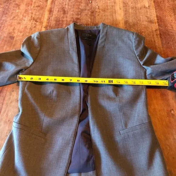 J. Crew Bi-Stretch Blazer in Gray Wool
