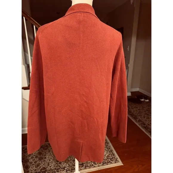 J Crew BS881 NWT Size Med  2-Button Sweater Blazer Jacket in Cognac Brown