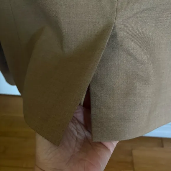 J. Crew Schoolboy Blazer Jacket Neutral Tan Caramel Size 8 with Button Detail