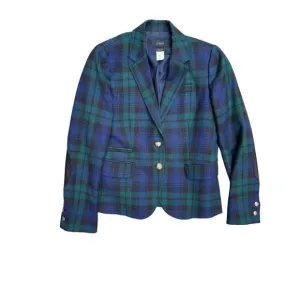 J Crew Womens Tartan Plaid Single‎ Breasted Blazer Schoolboy Academia, Size 0