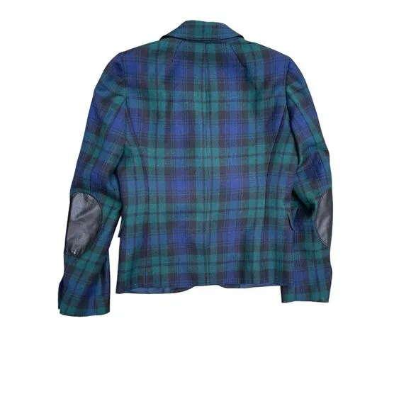 J Crew Womens Tartan Plaid Single‎ Breasted Blazer Schoolboy Academia, Size 0
