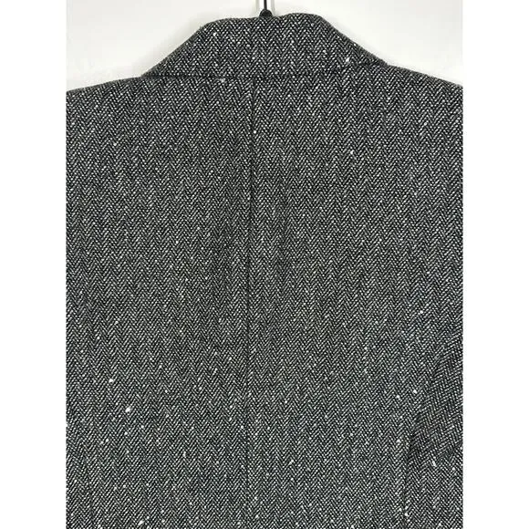 J. Crew Wool Donegal Sequin Gray Campbell Blazer One Button Tweed E4864 Size 6P