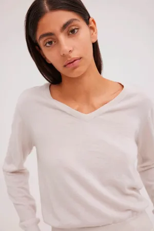 JAC   JACK Will Cashmere Sweater - Bone SzXS