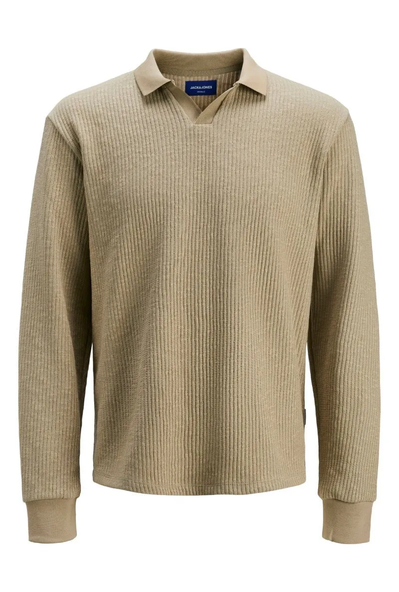 JACK AND JONES WINTER OTTOMAN SPLIT NECK POLO