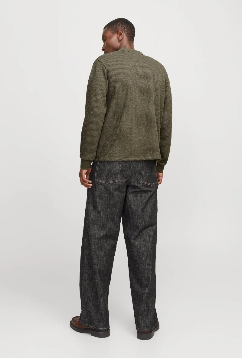 JACK AND JONES WINTER OTTOMAN SPLIT NECK POLO