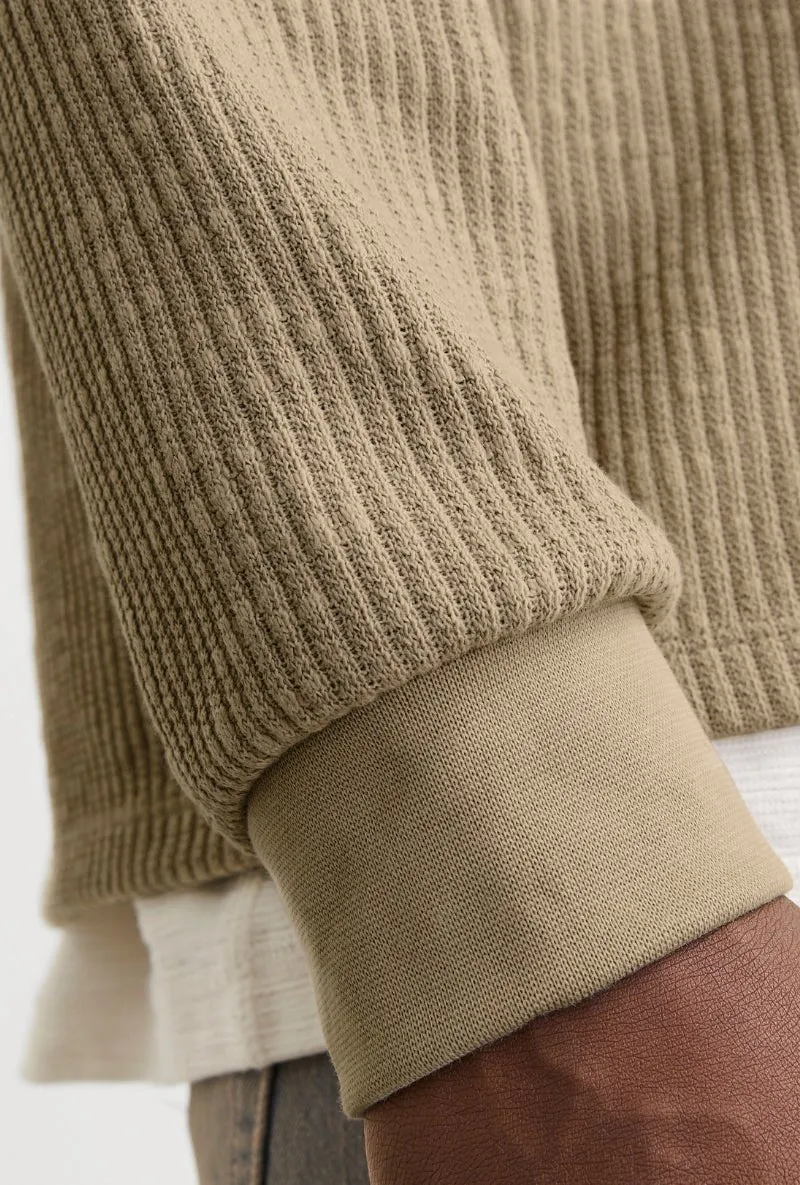 JACK AND JONES WINTER OTTOMAN SPLIT NECK POLO