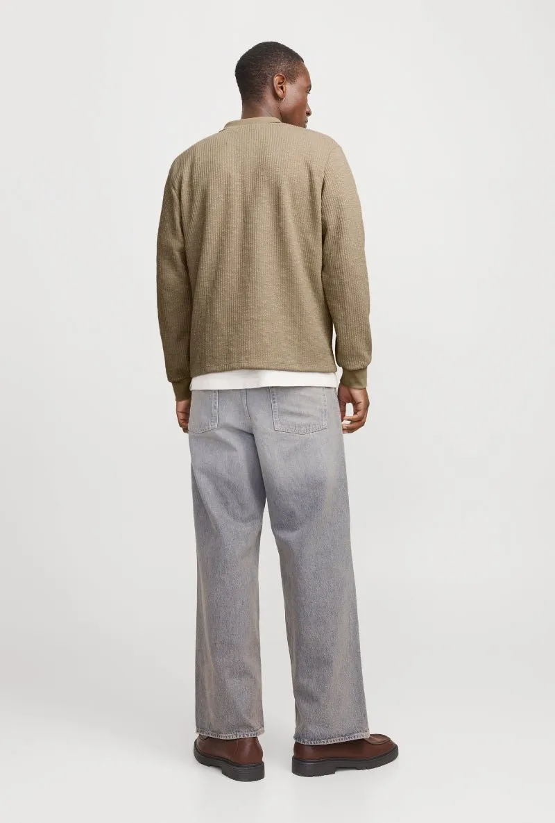 JACK AND JONES WINTER OTTOMAN SPLIT NECK POLO