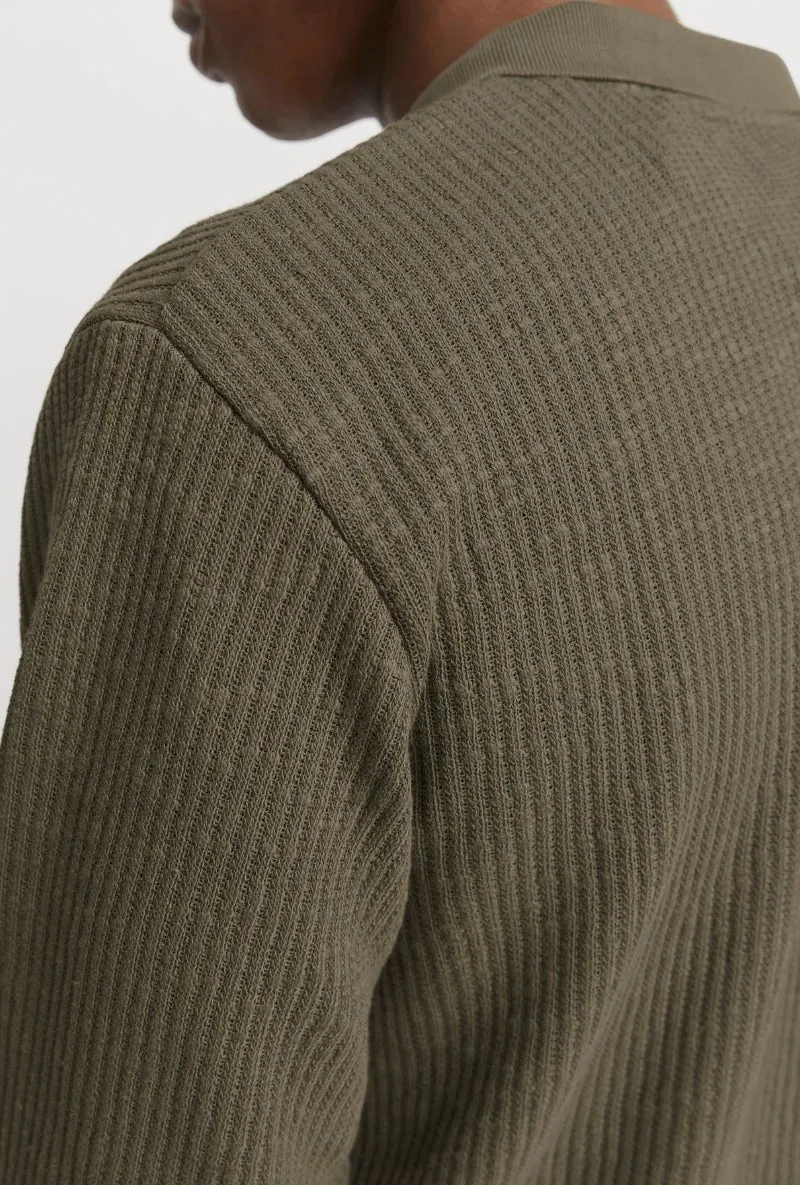 JACK AND JONES WINTER OTTOMAN SPLIT NECK POLO