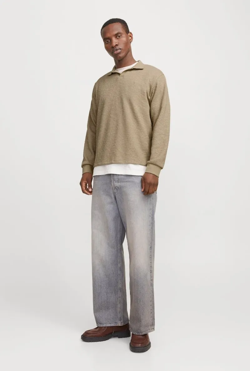 JACK AND JONES WINTER OTTOMAN SPLIT NECK POLO