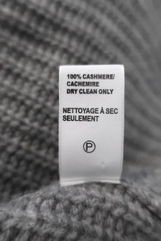 James Perse Cashmere Cardigan Gray Ribbed Knit Size 0 Drape Front Sweater