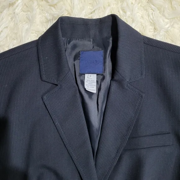 J.Crew | Navy 2-Button Suit Jacket Blazer Size 6