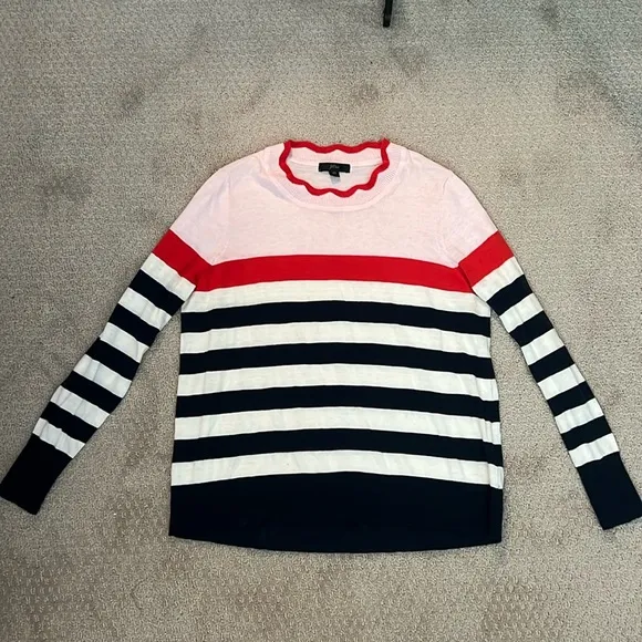 JCrew Scalloped Neck Sweater