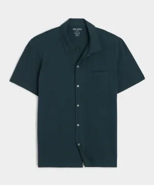 Jersey Full-Placket Polo