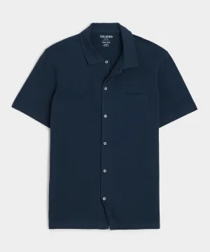 Jersey Full-Placket Polo