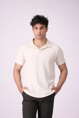 Jhonny Collar White Polo Shirt