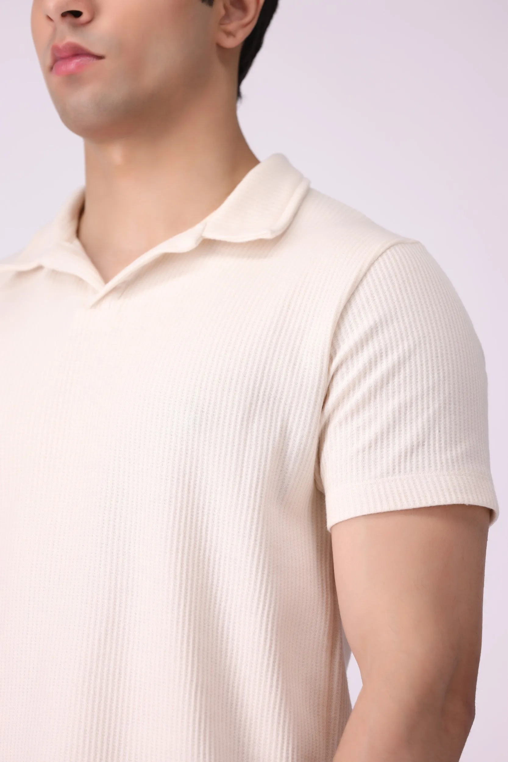 Jhonny Collar White Polo Shirt