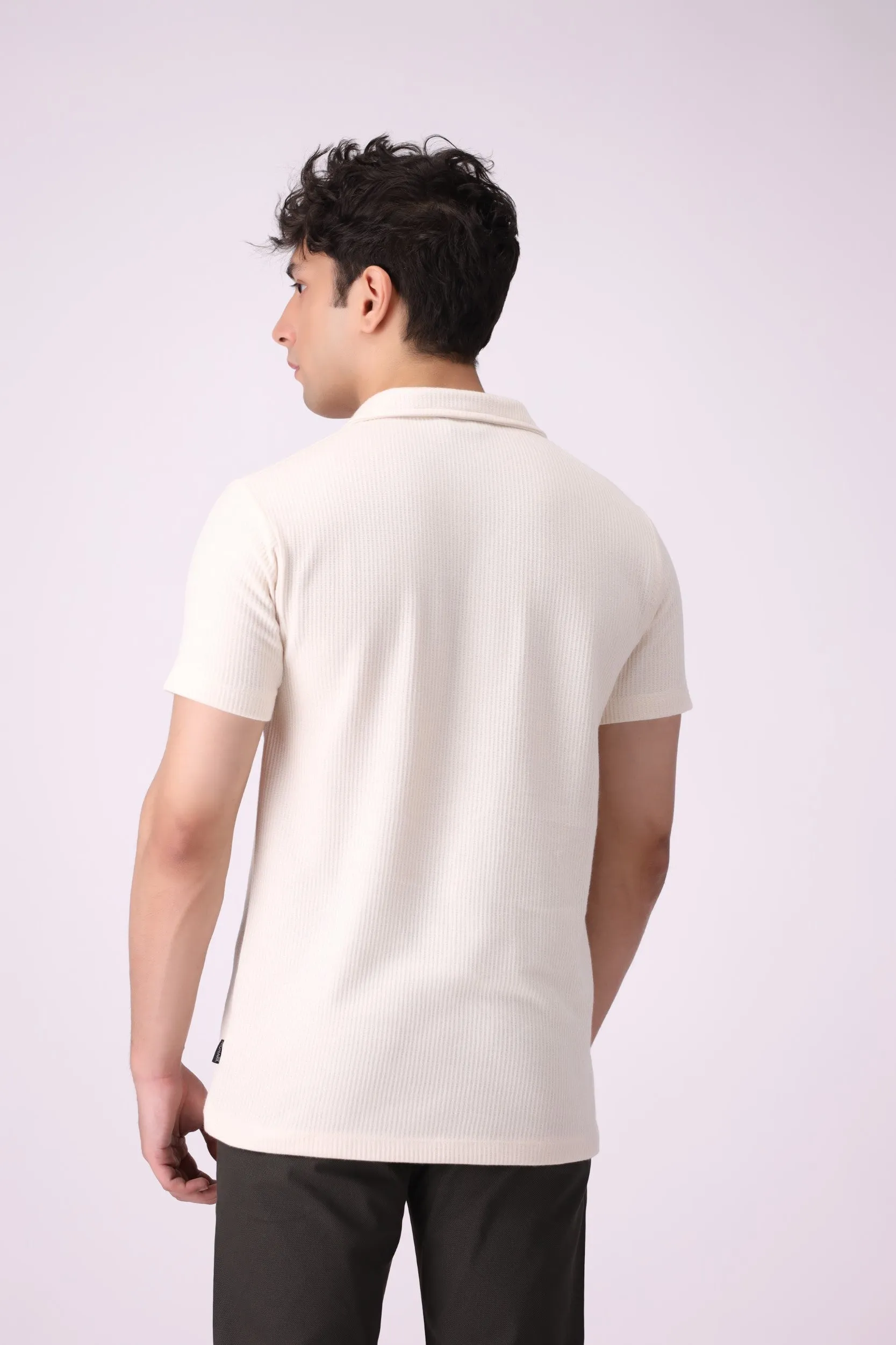 Jhonny Collar White Polo Shirt