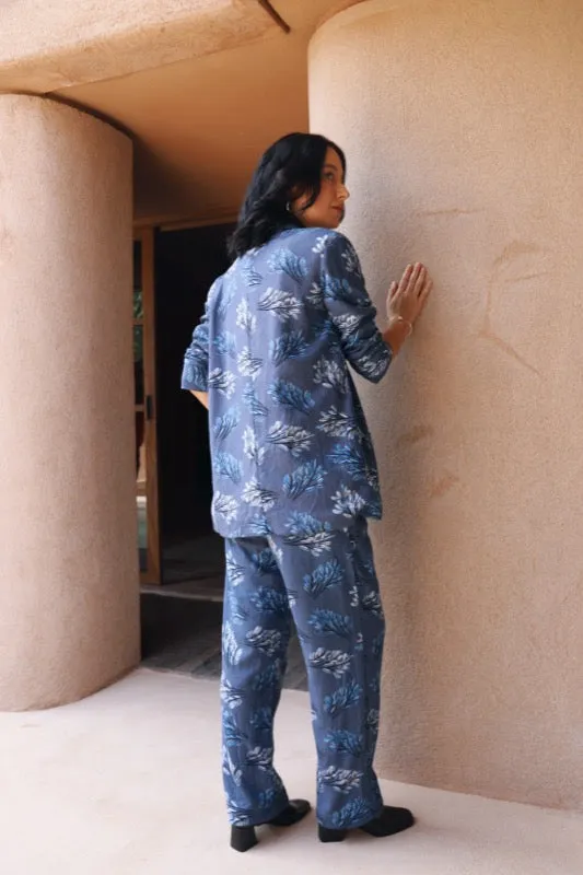 Joan Jacket - Blue Leaf