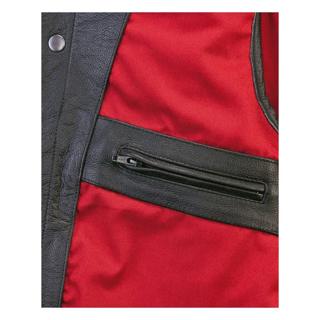 JOHN DOE MC OUTLAW LEATHER VEST BLACK