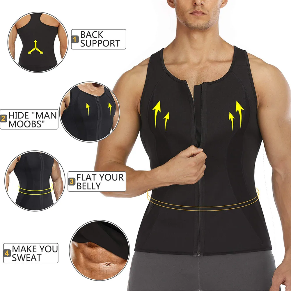 Junlan Hot Sauna Closure Zipper Vest