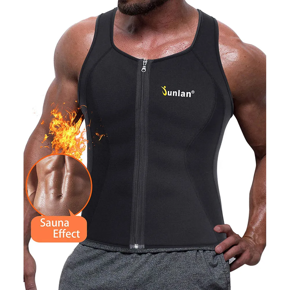 Junlan Hot Sauna Closure Zipper Vest