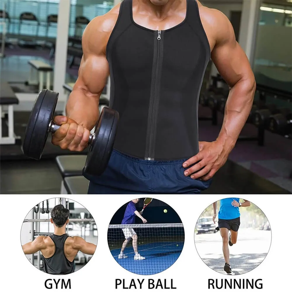 Junlan Hot Sauna Closure Zipper Vest