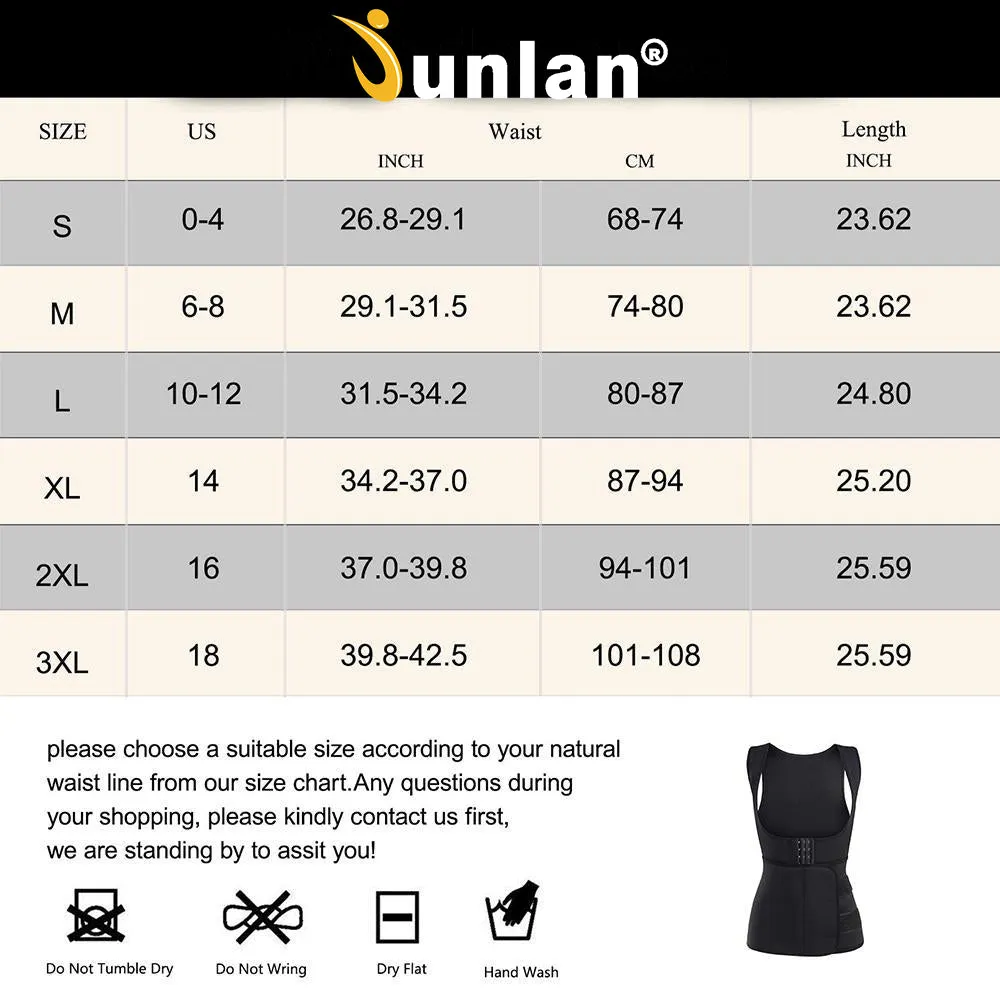 Junlan Women Fat Burning Sauna Top with Adjustable  Hooks