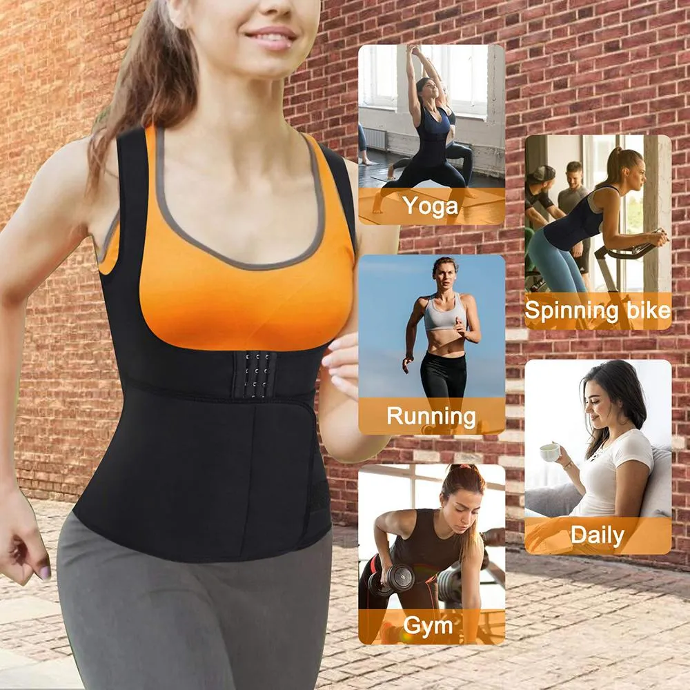 Junlan Women Fat Burning Sauna Top with Adjustable  Hooks