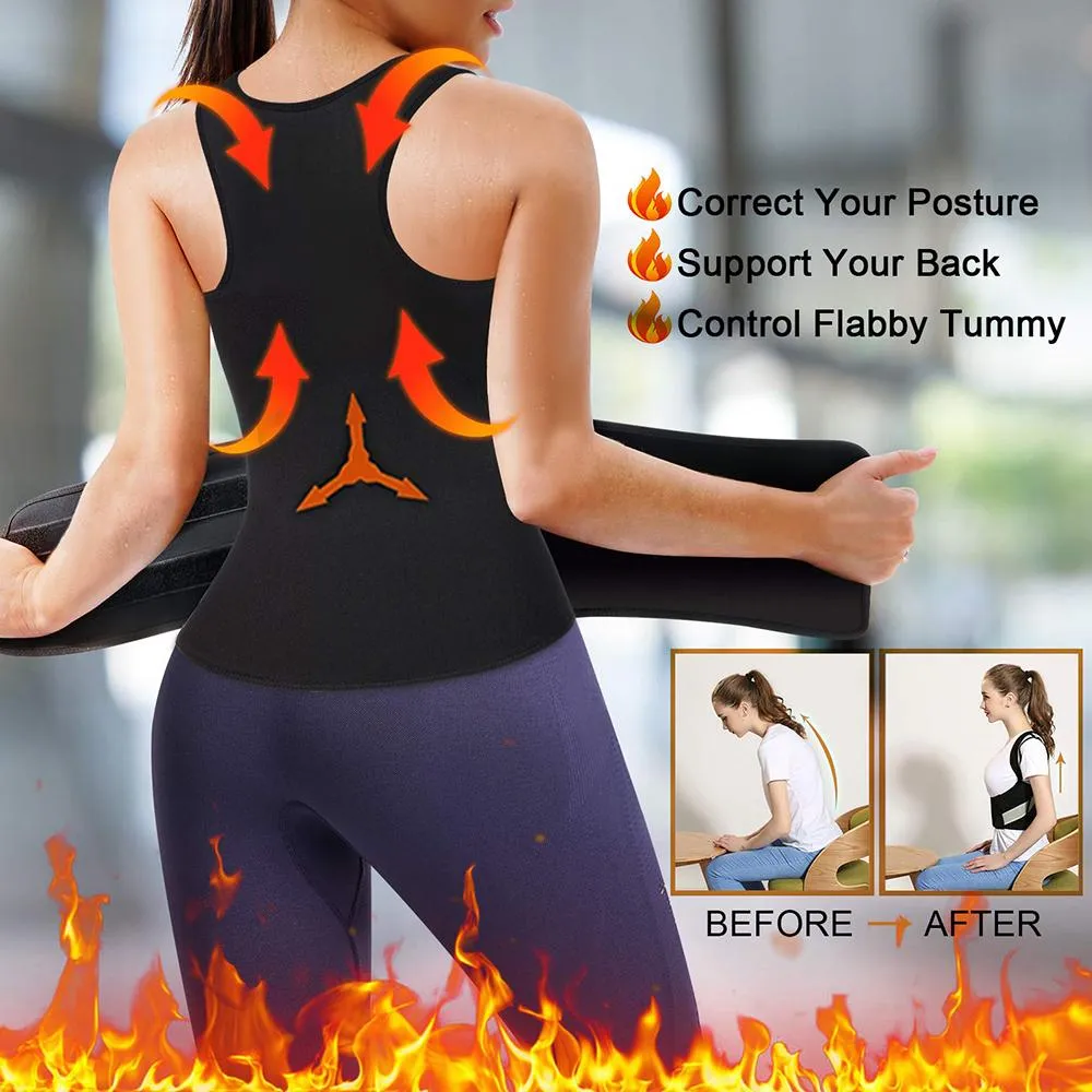 Junlan Women Fat Burning Sauna Top with Adjustable  Hooks