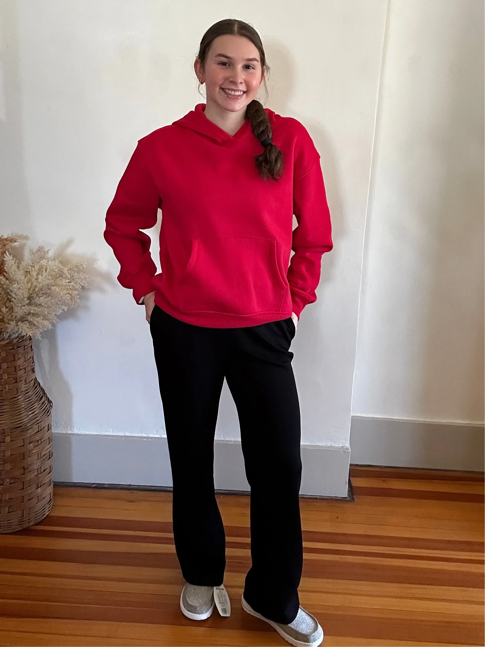 Kangaroo Pocket Hoodie | Ruby Red