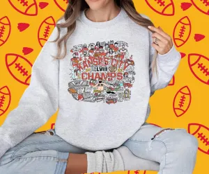 Kansas City Collage Ash Graphic Sweatshirt
