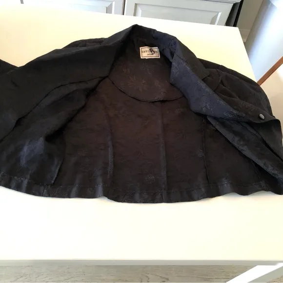 Karin Stevens Petites Vintage 2 Piece Dress &amp; Jacket Suit Black Women’s 12P 50’s