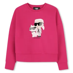 Karl Lagerfeld Fuschia Graphic Sweatshirt