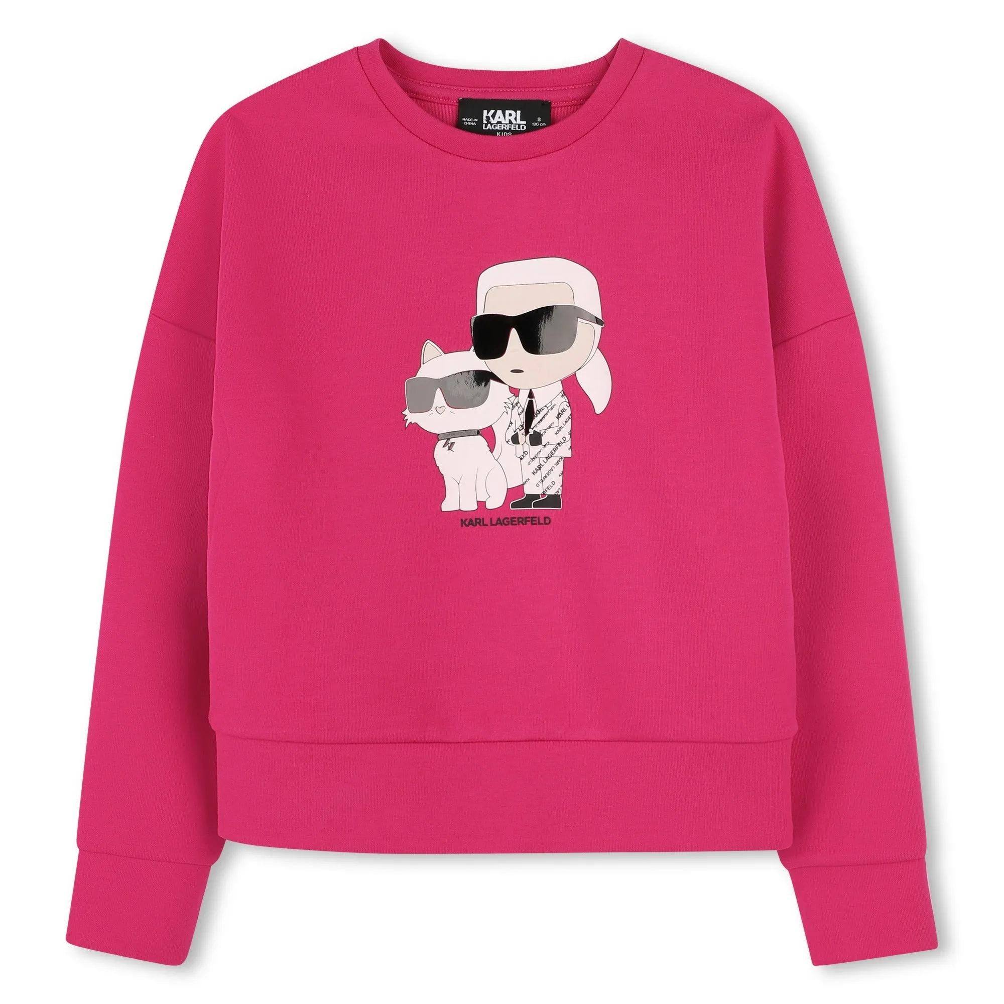 Karl Lagerfeld Fuschia Graphic Sweatshirt