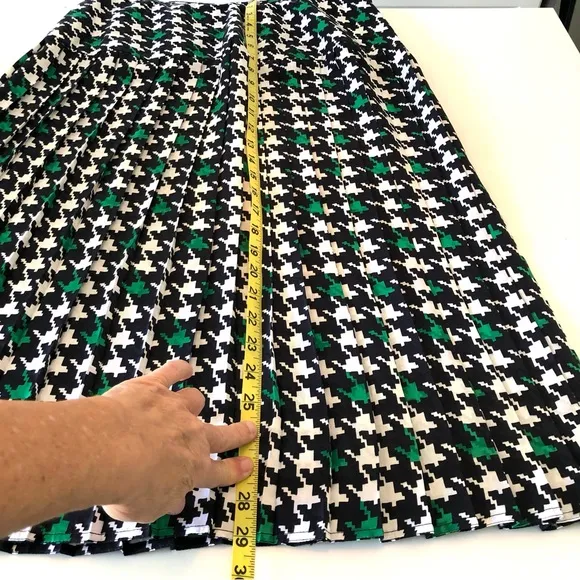 Kasper for ASL Vintage 2 Piece Skirt Suit, Women’s 10 Green w/ Houndstooth Skirt