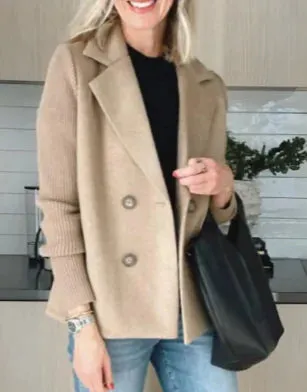 Katrin Patchwork Blazer with Knitted Sleeves (One Piece)