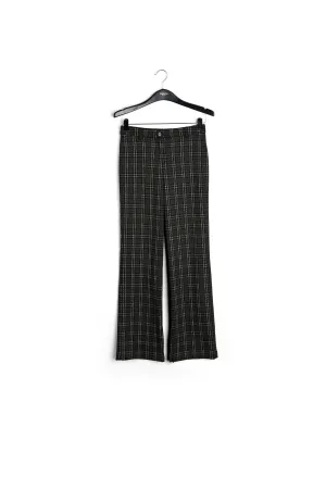 Khaki checked tailored pants
