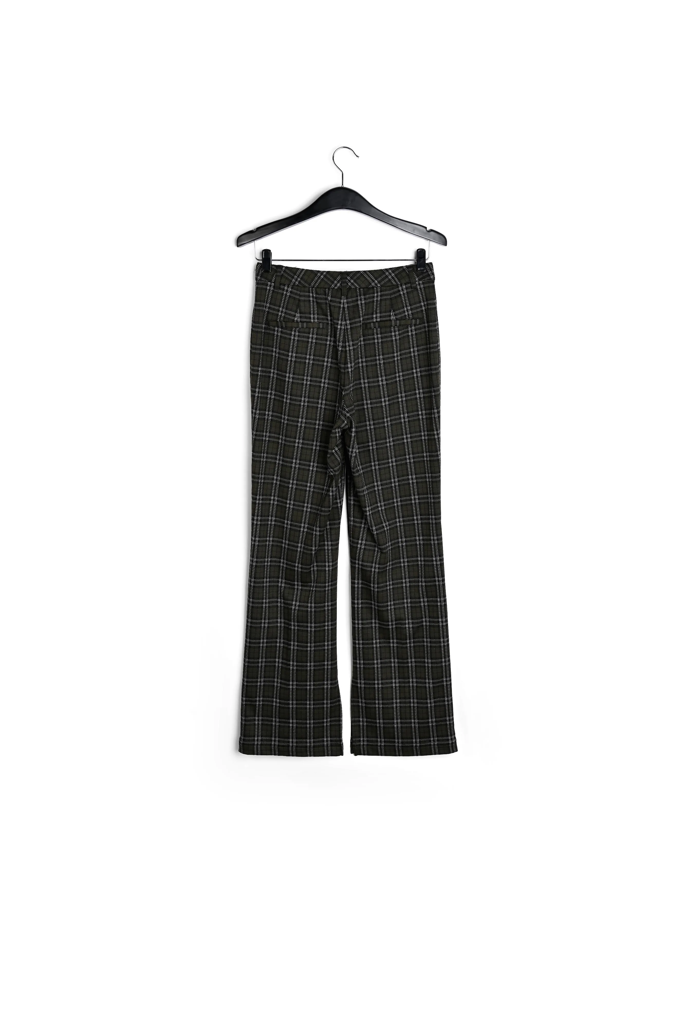 Khaki checked tailored pants