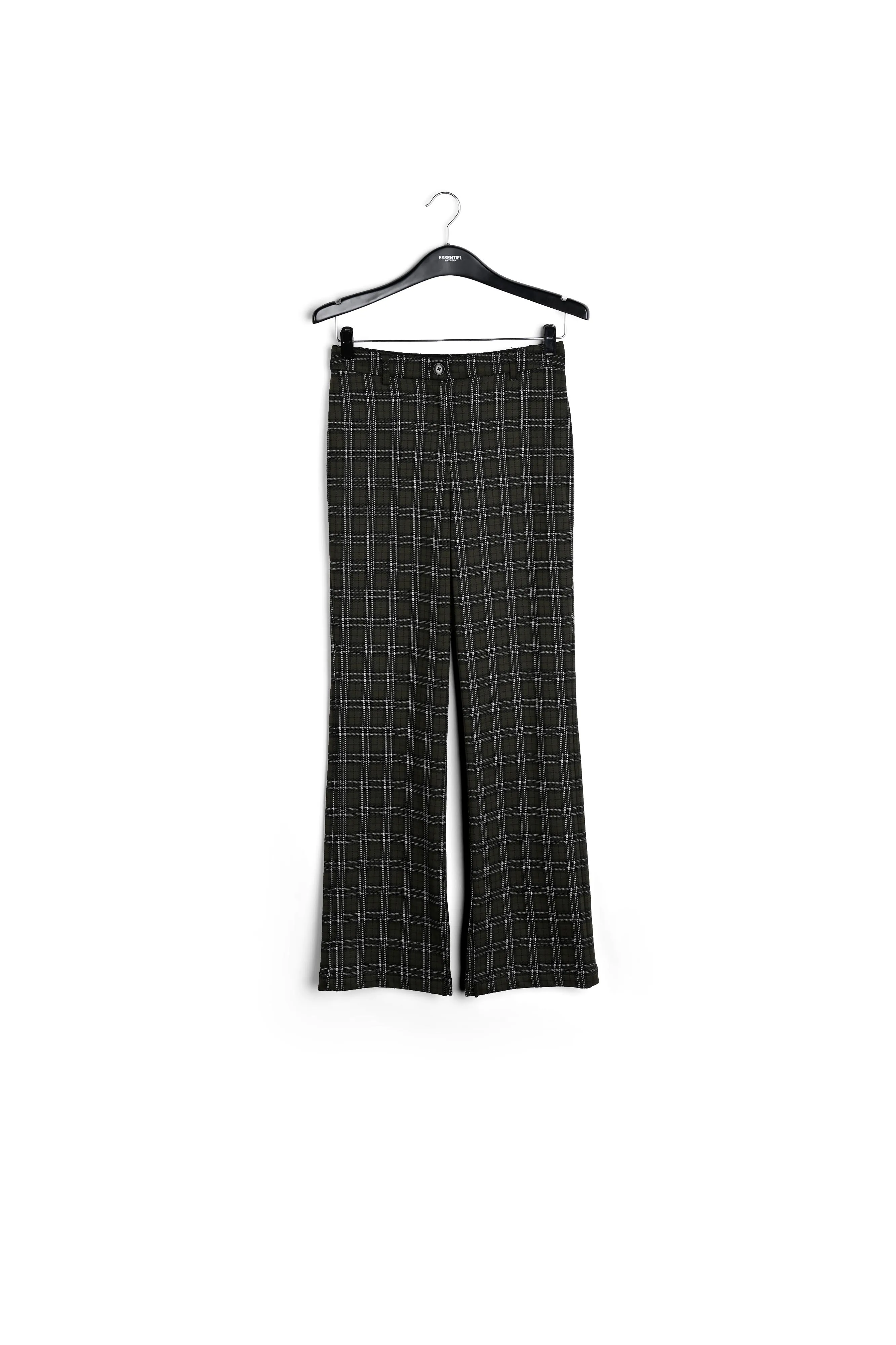 Khaki checked tailored pants