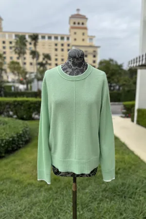 Kinross Tipped Crew in Celadon and Ivory
